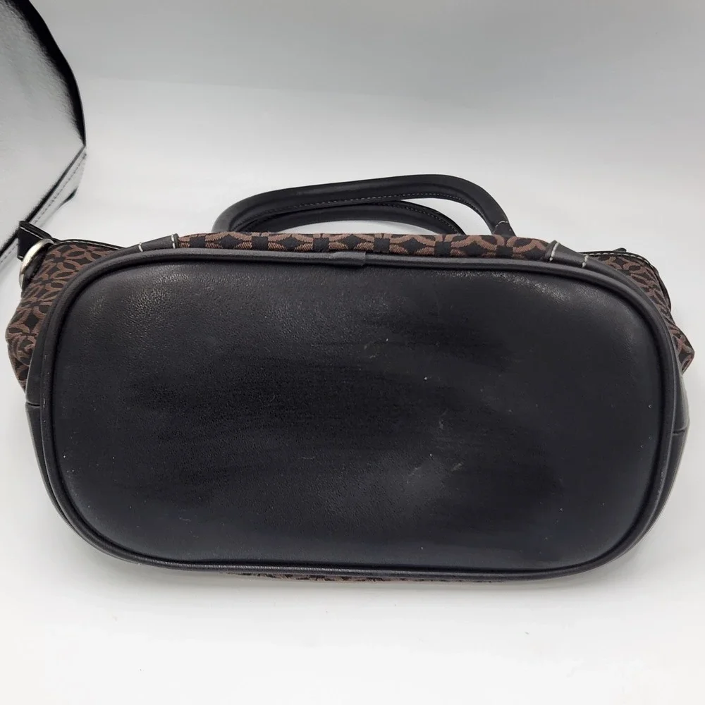 Relic Satchel Purse Brown and‎ Black Faux Leather Handbag RL5987 12x8x5